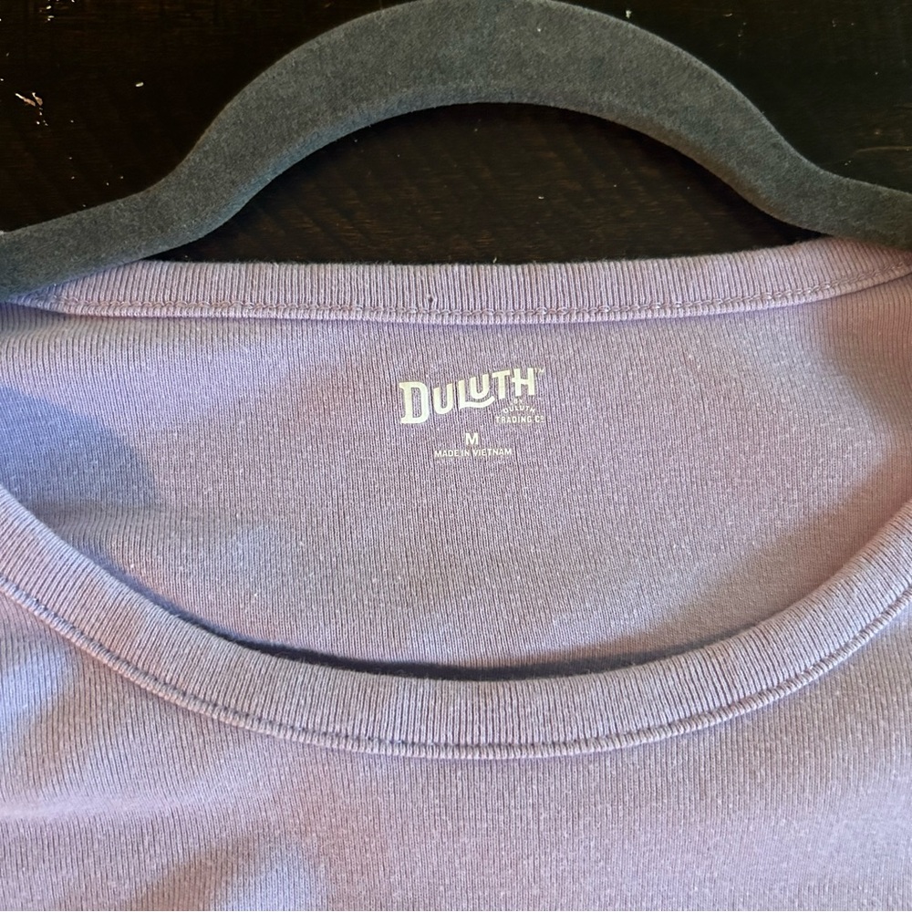 Duluth Lilac Short Sleeve Tee with Embroidered Veggie Detail - Picture 5 of 7